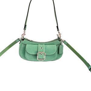 Coach CDB12 Ashton Mini Shoulder Bag Crossbody Handbag Mint Suede